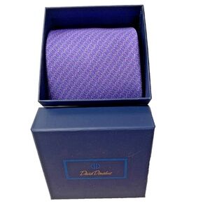 David Donahue Lilac Purple Men's 100% Italian Silk Neck Tie Handcrafted USA $135